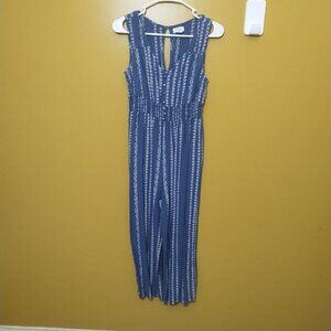 VTG Y2K Japna Sleeveless Straight Leg Tribal Striped Jumpsuit M Boho Western